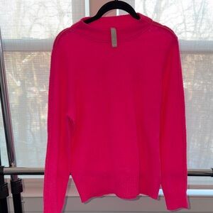 Athleta Vibrant Pink Turtleneck Sweater